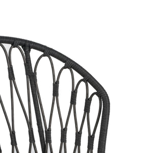 English Elm Christopher Knight Home® - TAVON Woven Rattan Dining Chairs (2-Pack) with Gray Cushions, Sturdy Iron Frame, 300 lb Capacity N762P240772E