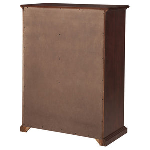 English Elm Anzio Six Drawer Chest Warm Wood Finish Bedroom Storage with Round Knob Hardware Cappuccino B062P451785