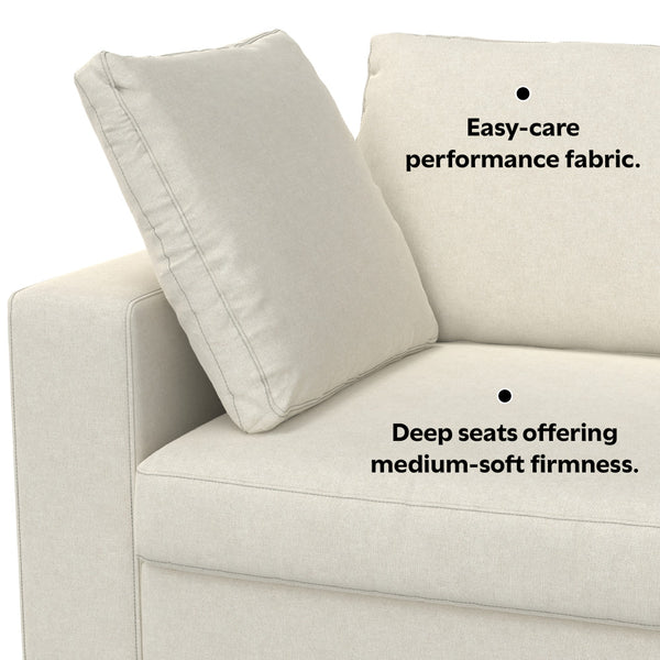 English Elm Charlie Cozy Deep Seater Loveseat Sofa - Plush Comfort, Sustainable Fabric, Perfect For Small Spaces B136P199202