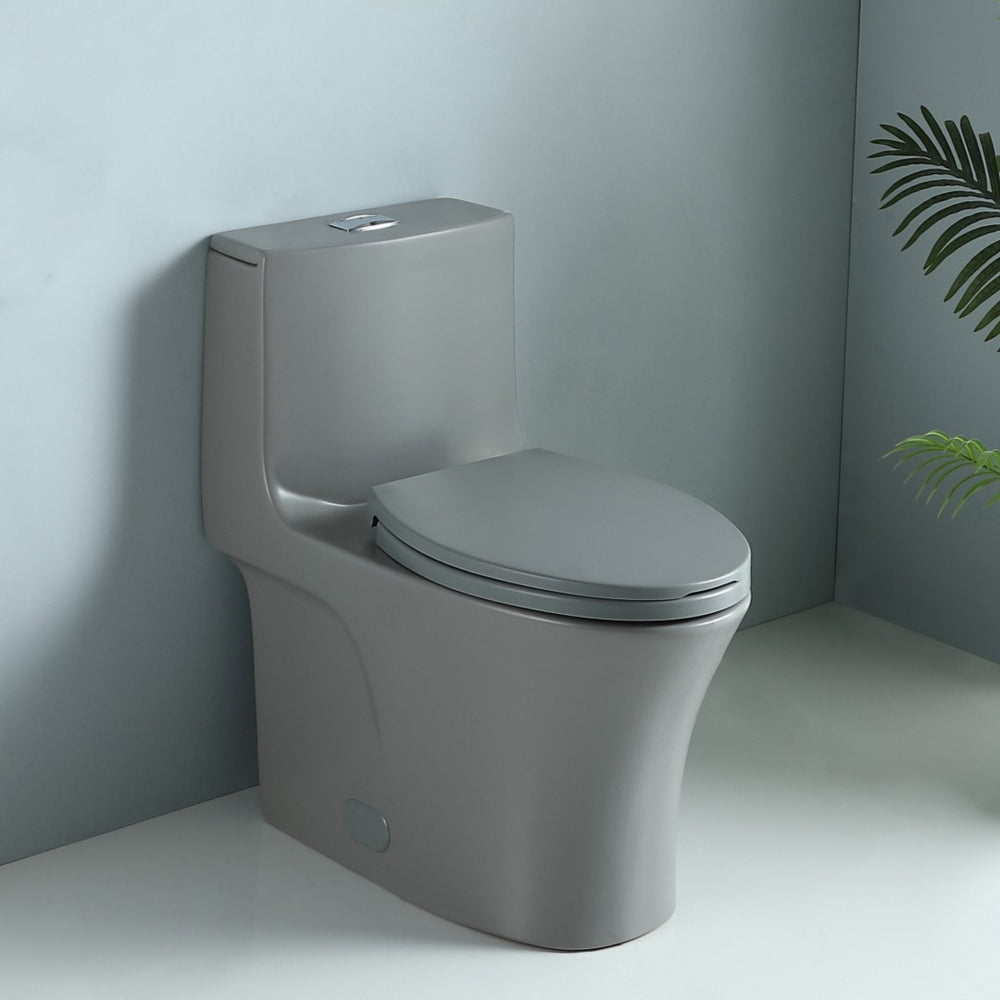 English Elm 1.1/1.60 Gpf Dual Flush Matte Black One Piece Toilet Ada Comfort Height Soft Close W1920P385349
