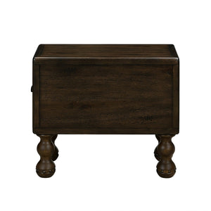 English Elm Solid Wood End Table - Vintage-Inspired Narrow Nightstand With Drawer For Small Spaces, Easy Assembly W1202P176734-GIGA