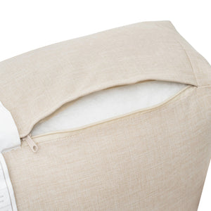 English Elm Christopher Knight Home® - Tanah 360° Outdoor Swivel Lounge Chair in Teak Finish with Plush Beige Cushions — Stylish Patio Comfort N775P361825T