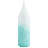 Luna Vase Sky Blue and White 07289 Cyan Design
