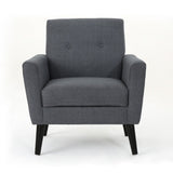 Christopher Knight Home® - Noble House - Sienna Mid Century Dark Grey Fabric Club Chair