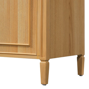 English Elm 30" Pine Wood Bathroom Vanity with Ceramic Sink Soft Close Drawers and Vintage Knobs N725P375498N