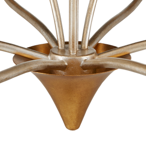 Paradiso Nature-Inspired Gold & Silver Chandelier – Adjustable, Elegant Design for Modern Spaces