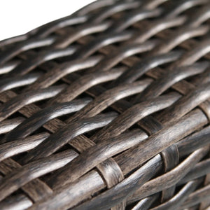 English Elm Fully Assembled 2-Piece Rattan Wicker Patio Set With Cushions & Modern Fire Pit For Outdoor Comfort B120S00144