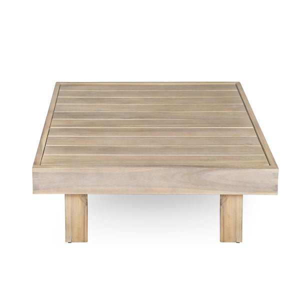 English Elm Christopher Knight Home® - Topia Acacia 4-Piece Outdoor Sectional Set With Cushions, Built-In Tables & Weather-Resistant Design N773OS00050S