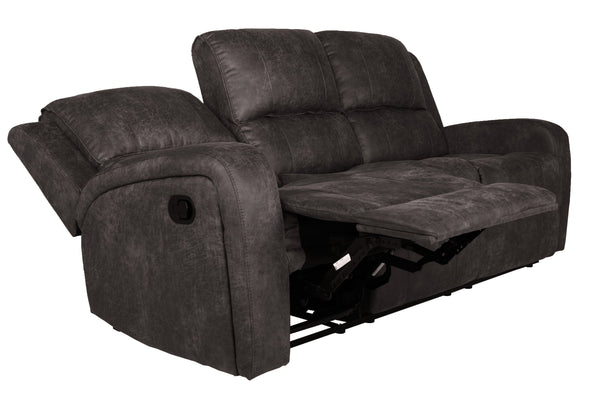 English Elm Recliner Loveseat with Manual Side Handle, Horizontal & Vertical Tufting, Plush Square Arms for Luxury Relaxation Smoke 80 L x 30 W x 26 H B089P240527
