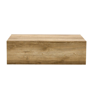 English Elm Elevate Minimalist Mdf Coffee Table - Modern Light Wood Finish With White Pattern Design For Living Room W1151P187998