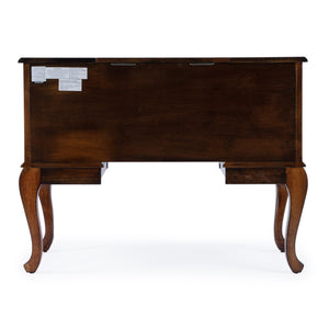 Butler Specialty Charlotte Elegant Wood Vanity Desk With Storage, Antique Cherry Finish & Mirror For Stylish Bedrooms Brown Poplar Hardwood Solids,Cherry Veneer,Mdf,Glass 735011-butler