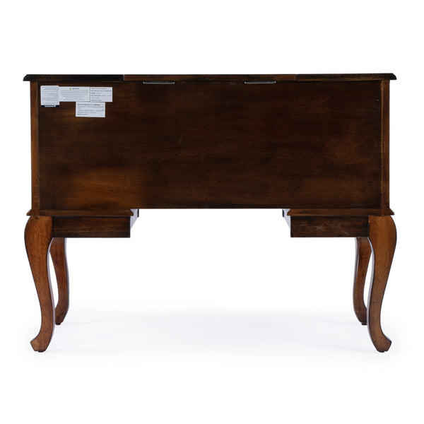 Butler Specialty Charlotte Elegant Wood Vanity Desk With Storage, Antique Cherry Finish & Mirror For Stylish Bedrooms Brown Poplar Hardwood Solids,Cherry Veneer,Mdf,Glass 735011-butler