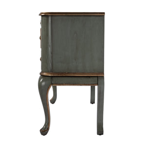 Butler Specialty Company Charlotte 40" Rectangular Wood Vanity Desk With Elegant Storage Solutions Pastel Green Poplar Hardwood,Cherry Veneer,Mdf,Glass 735482-butler