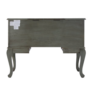 Butler Specialty Company Charlotte 40" Rectangular Wood Vanity Desk With Elegant Storage Solutions Pastel Green Poplar Hardwood,Cherry Veneer,Mdf,Glass 735482-butler