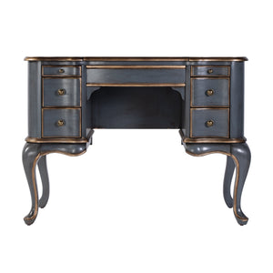 Butler Specialty Company Charlotte 40" Rectangular Wood Vanity Desk With Elegant Storage Solutions Pastel Blue Poplar Hardwood,Cherry Veneer,Mdf,Glass 735483-butler