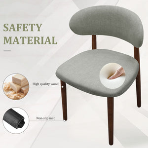 English Elm Laurel Green Flannelette Dining Chairs Set Of 4 - Ergonomic, Stylish, And Durable For Home & Café Use T3967P386703