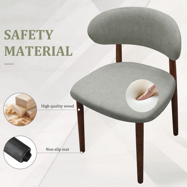 English Elm Laurel Green Flannelette Dining Chairs Set Of 4 - Ergonomic, Stylish, And Durable For Home & Café Use T3967P386703