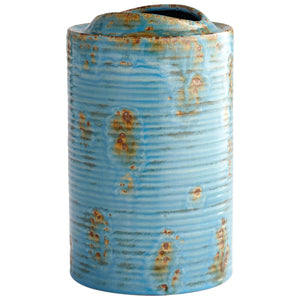 Brussels Planter Blue Glaze 07388 Cyan Design