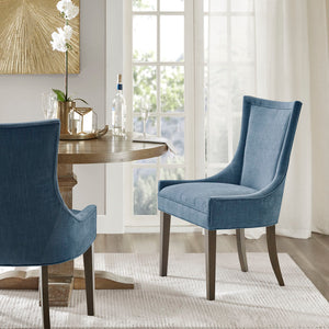 JLA Home Madison Park Signature - Ultra Upholstered Armless Dining Side Chairs Set of 2 — Plush Chenille, Solid Wood Legs, Piped Trim Comfort MPS108-0302