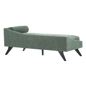English Elm Christopher Knight Home® - CHAISE modern fabric lounge with rolled accent pillow, splayed birch legs and luxe comfort seating experience Green 68.25 L x 28 W x 17.75 H N776P291705G