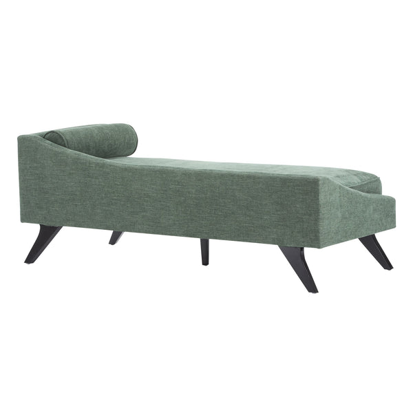 English Elm Christopher Knight Home® - CHAISE modern fabric lounge with rolled accent pillow, splayed birch legs and luxe comfort seating experience Green 68.25 L x 28 W x 17.75 H N776P291705G