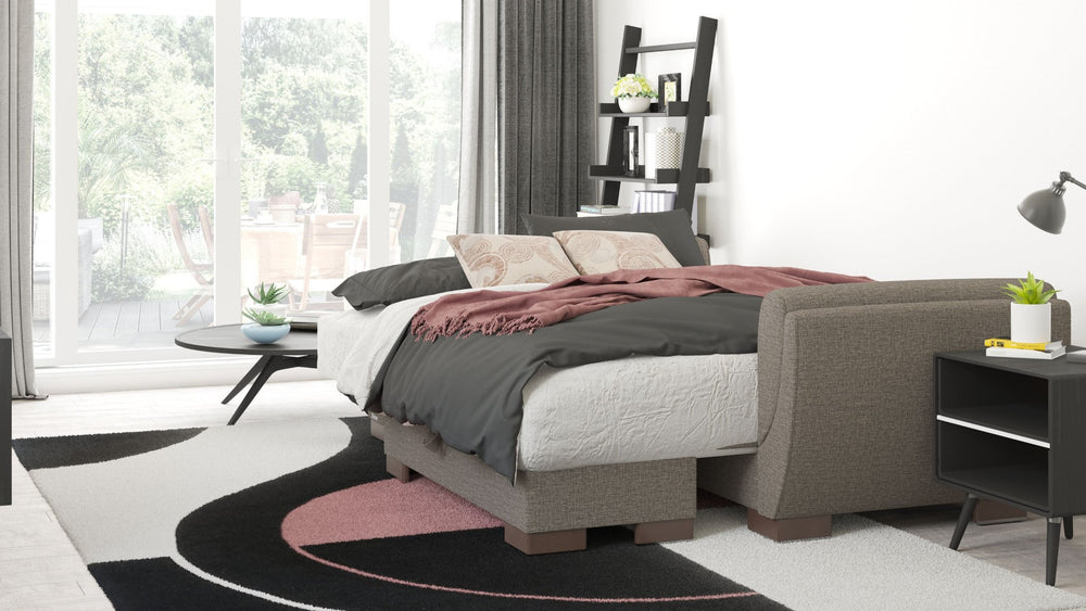 English Elm Primenest Skyhaven Upholstered Convertible Chaise Lounge With Hidden Storage & Modern Style B030P303522-GIGA