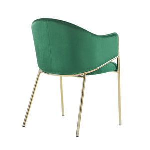 English Elm Christopher Knight Home® - Modern Velvet Upholstered Dining Chair with Plush Velvet Seat and Sleek Metallic Frame for Comfort Emerald,Gold 32.25 L x 23.75 W x 21.25 H N776P224512G