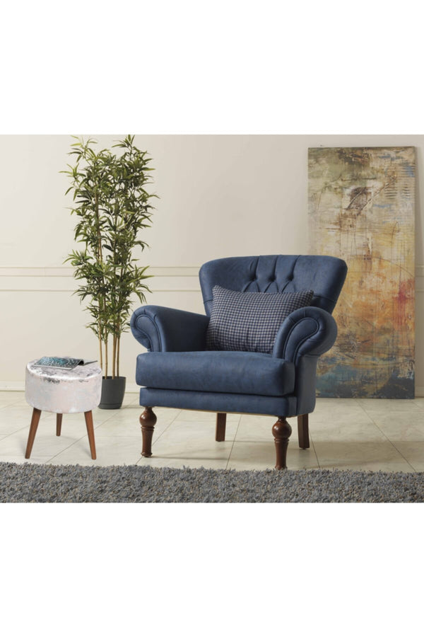 English Elm Flora Ottoman 106 - Elegant Ivory Silver Pattern, Compact Footrest & Extra Seating For Any Space B029P210380