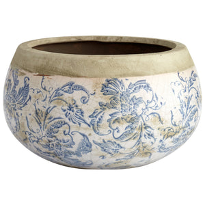 Isela Planter Blue and White 07406 Cyan Design