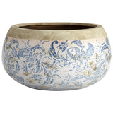 Isela Planter Blue and White 07407 Cyan Design