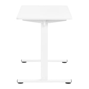 OSP Home Furnishings Primo Electric Sit Stand Desk with Laminate Top and Heavy Duty Steel Frame for Home Office 48"W PMO4823-WH