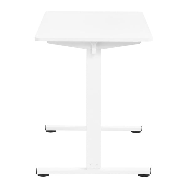 OSP Home Furnishings Primo Electric Sit Stand Desk with Laminate Top and Heavy Duty Steel Frame for Home Office 48"W PMO4823-WH