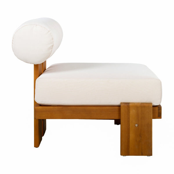 English Elm Patio Acacia Wood Club Chairs Set of 2 with Round Cushions for Outdoor Seating N776P387846B