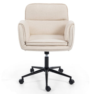 English Elm Stylish Barrel Swivel Accent Chair Upholstered Seat with Storage for Vanity or Dining W3248P424649