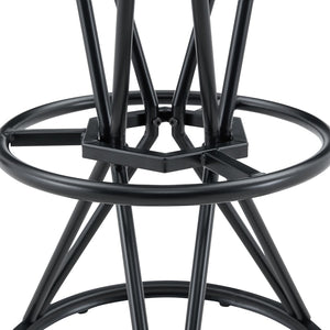 English Elm Single Package Industrial Bar Set Round Mdf Top with Metal Frame Seats 2 for Kitchen Black,Wood W1151P434793