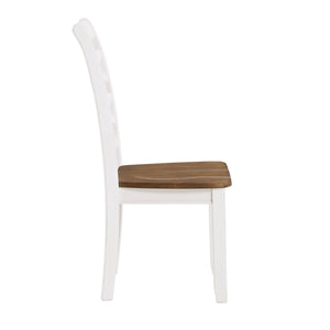 English Elm Cherry Dobson 7pc Dining Set - Cherry & White Two-Tone Acacia Wood Table with 6 Double X-Back Chairs купить B011P188434