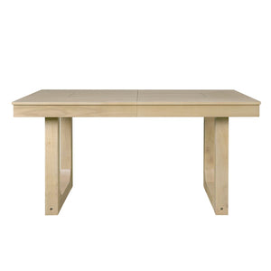 English Elm 60"-78" Farmhouse Rubberwood Dining Table Seats Eight with Removable Leaf Natural N752P272062N
