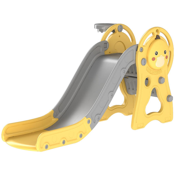 English Elm Qaba 3 in 1 Toddler Climber Slide Set with Basketball Hoop Duck Playroom Fun W2225P229339