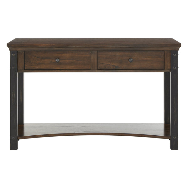 Homelegance Niccola Sofa Console Table with Drawers and Shelf for Living Room or Hallway Dark Cherry 074DC-05