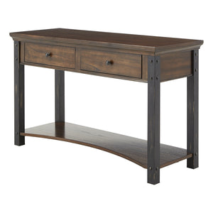 Niccola Sofa Console Table with Drawers and Shelf for Living Room or Hallway