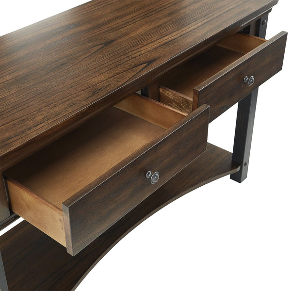 Niccola Sofa Console Table with Drawers and Shelf for Living Room or Hallway