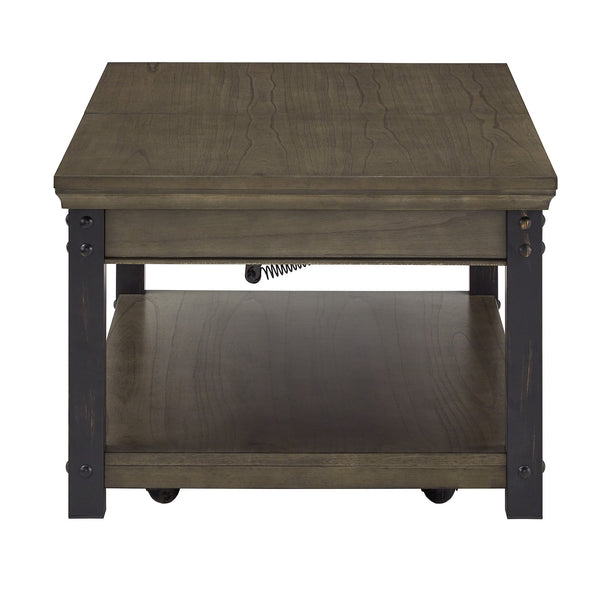 Niccola Lift Top Coffee Table with Wood Veneer Top and Metal Frame Storage
