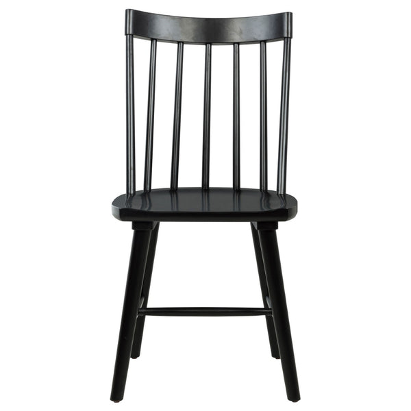 English Elm Carlos Windsor Spindle Back Rubberwood Dining Chairs Ergonomic Set of Two Black B062P447840
