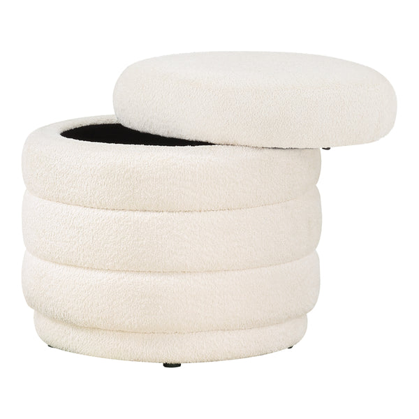 OSP Home Furnishings Cecil Storage Ottoman Snow