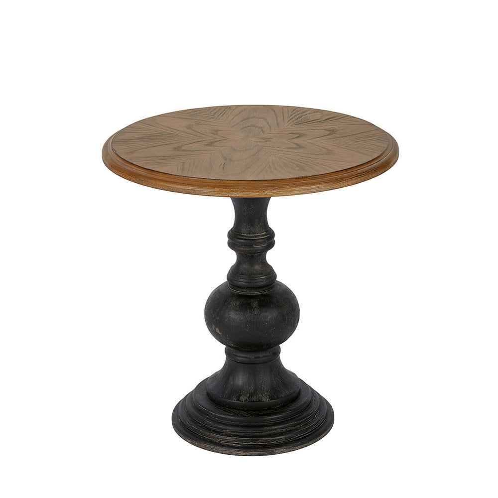 JLA Home Madison Park - Accent Table Madison Park Lexi — Hand-Carved Black Base, Reclaimed Walnut Top with Ash Veneer, Versatile Decor MP120-0427