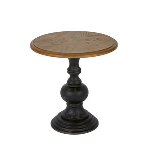 JLA Home Madison Park - Accent Table Madison Park Lexi — Hand-Carved Black Base, Reclaimed Walnut Top with Ash Veneer, Versatile Decor MP120-0427