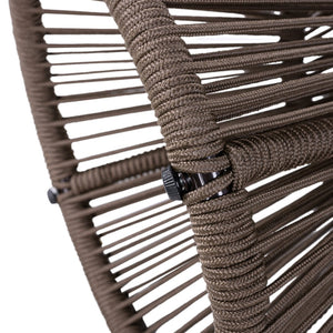 English Elm Scott Living Nara Outdoor Acacia Wood Side Tables with Woven Rope Iron Frame Set Dark Grey,Teak N770PS2354692D