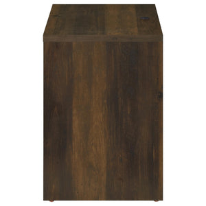 English Elm Geary Dark Pine 2-Drawer Nightstand with LED Lighting, Dual Outlet & USB-A/C Charging Ports for Bedsides B062P375559