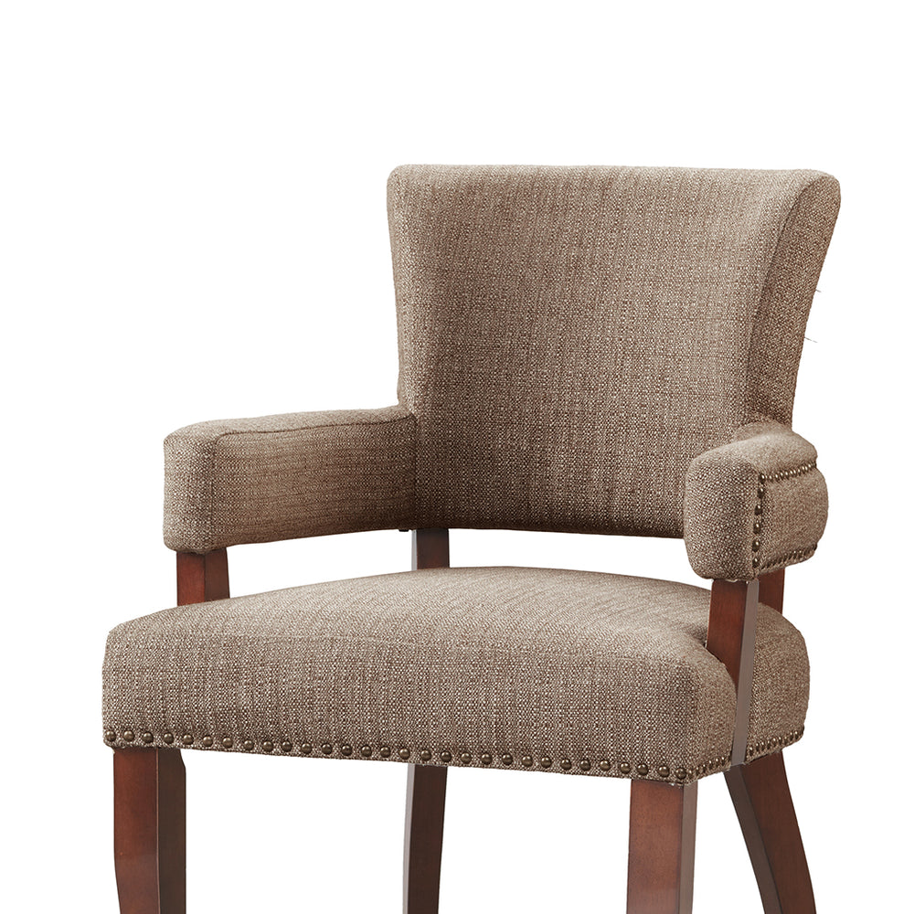 JLA Home Madison Park - Arm Dining Chair with Nailhead Trim, Tailored Upholstery, Padded Arms & Hardwood Frame for Dining Rooms FPF20-0387