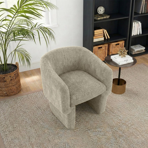 English Elm Wichita Chenille Lounge Chair with Sculpted Frame for Living Room or Bedroom B183P493699